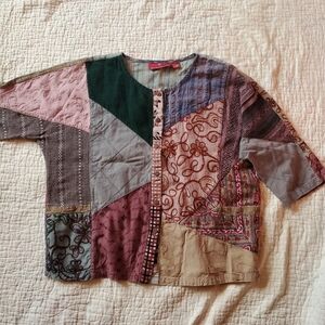 VTG Sacred Threads Patchwork Top
